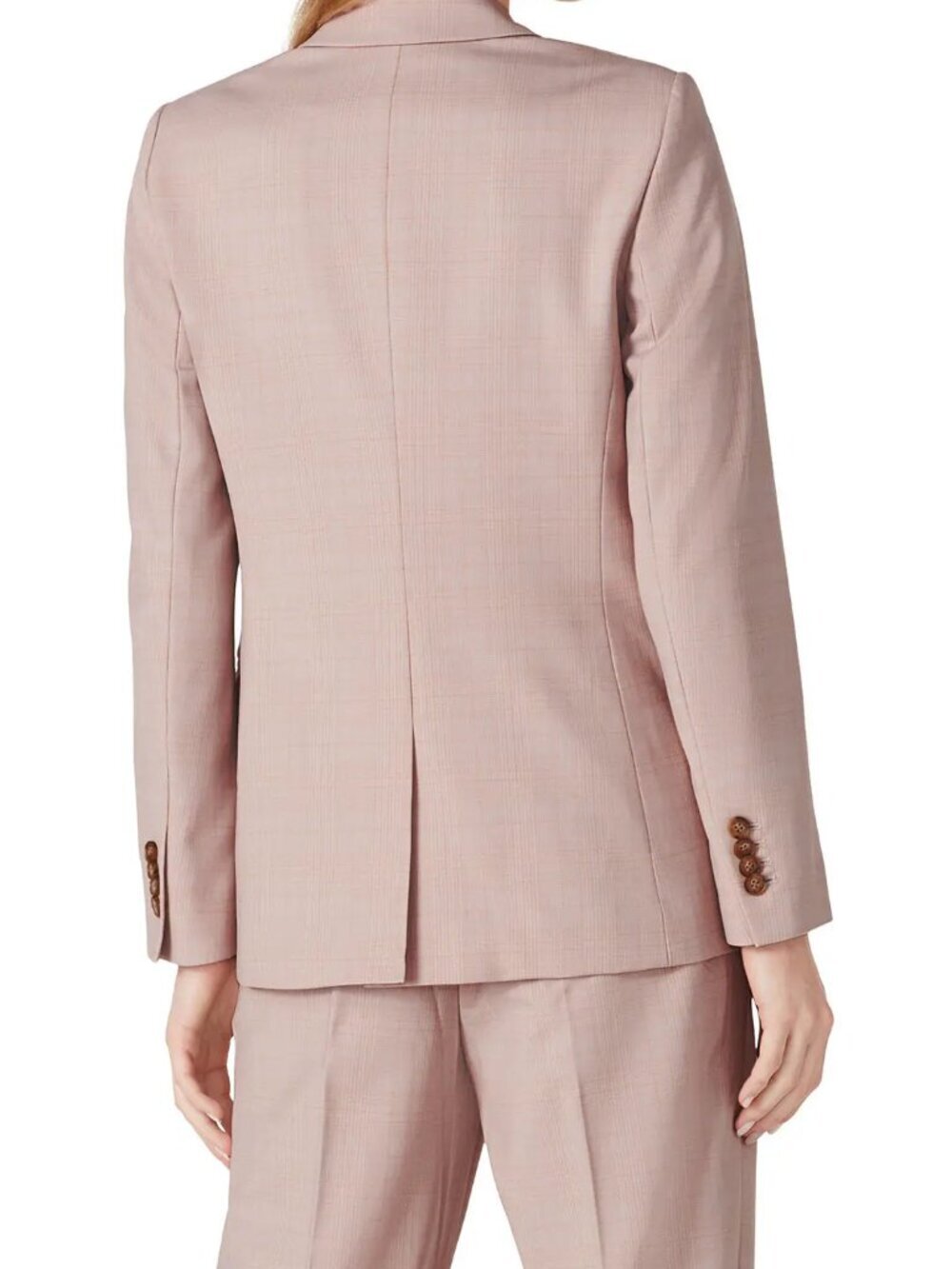 CLUB MONACO Borrem Pink Mauve Wool Blend Single Breasted Blazer, Size 12 - Picture 3 of 16